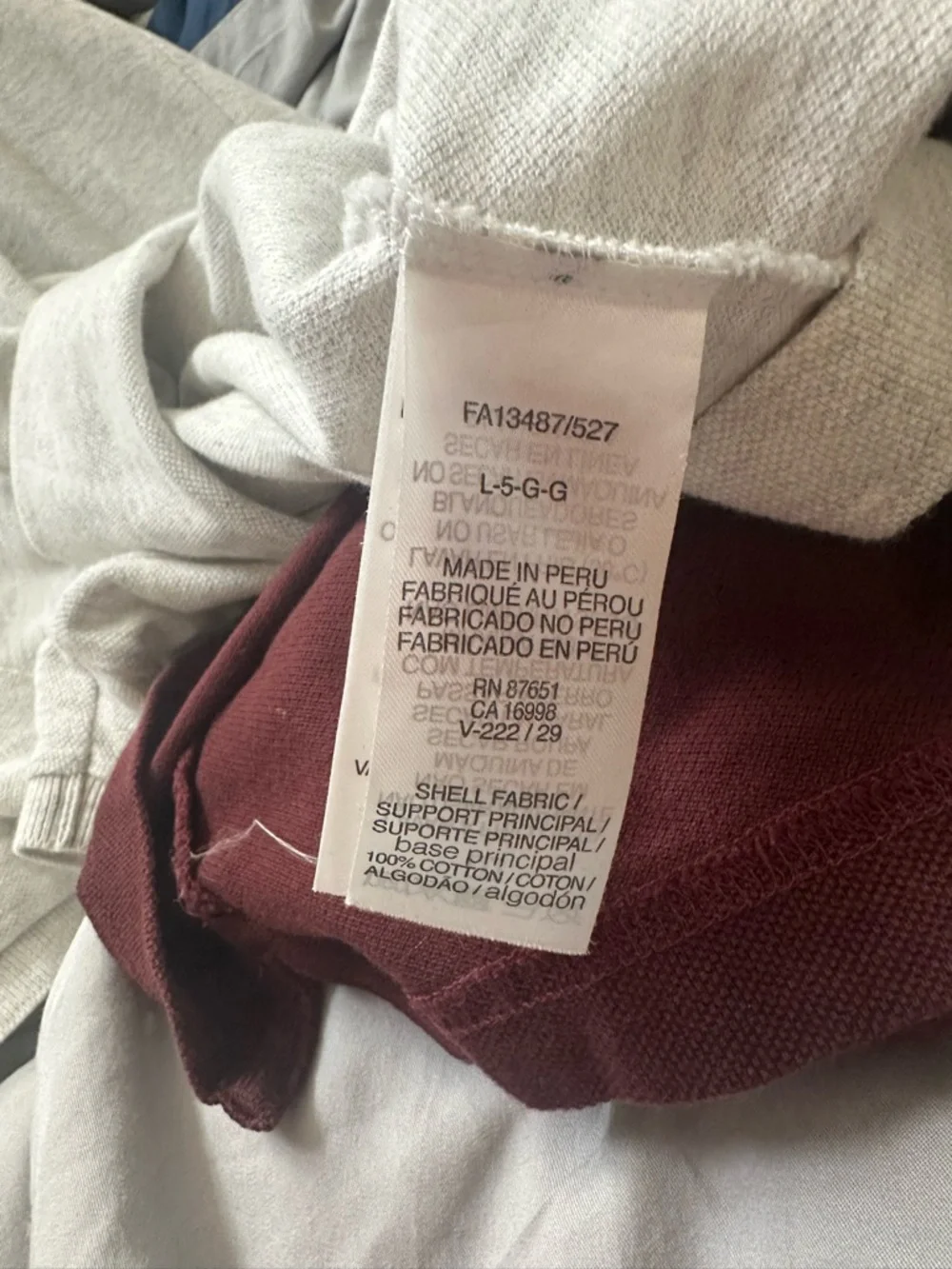 Lacoste L.12.12 Slim Fit Piqué Polo Maroon size Large (Excellent) w/ Free gray - Picture 10 of 11